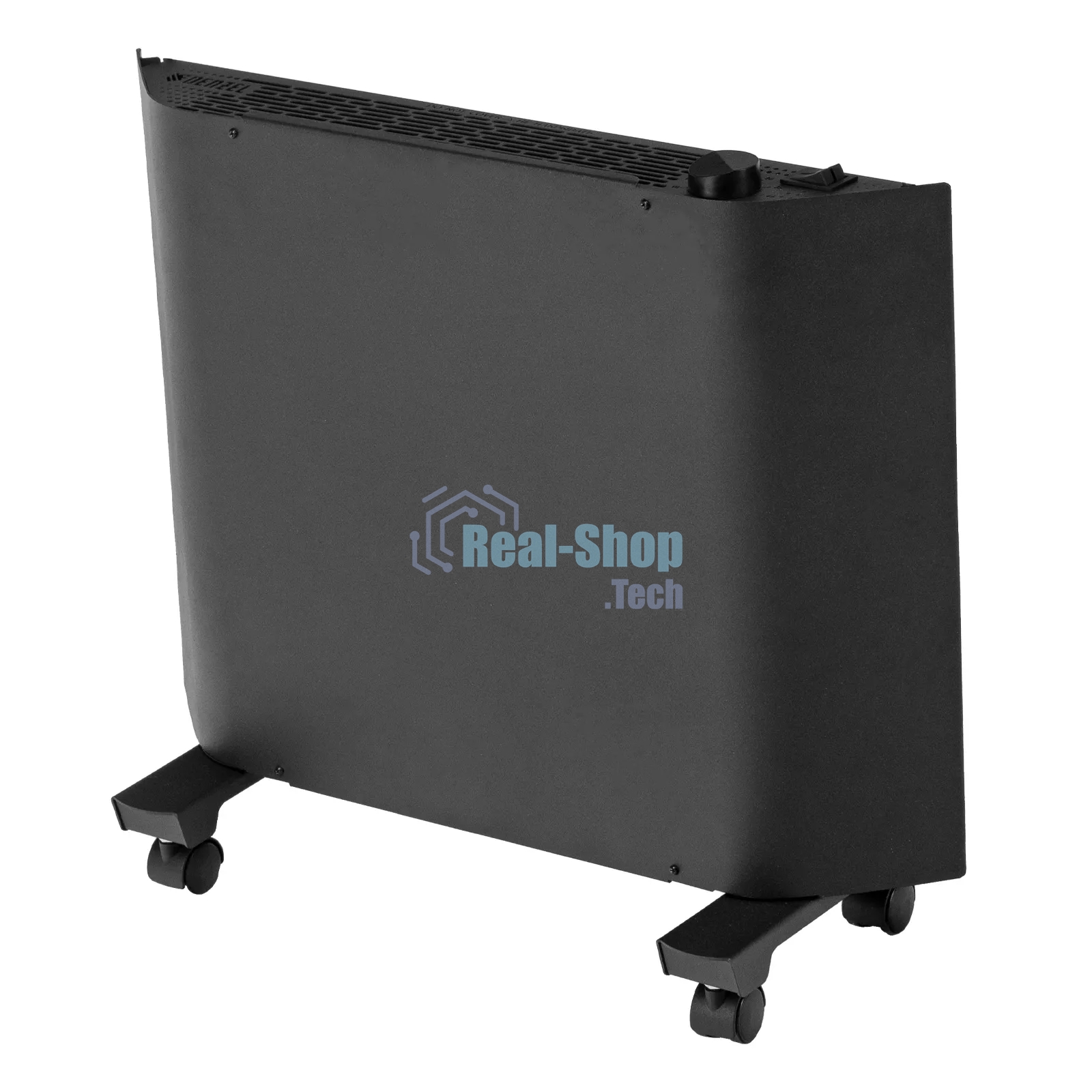 Конвектор Denzel XCE-1000B черный, 1000 Вт, 15 м2, термостат