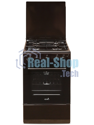 Плита газовая Cezaris ПГ 2150-05 коричневый, конфорок 4 шт, духовка 43 л, 50 см x 85 см x 50 см