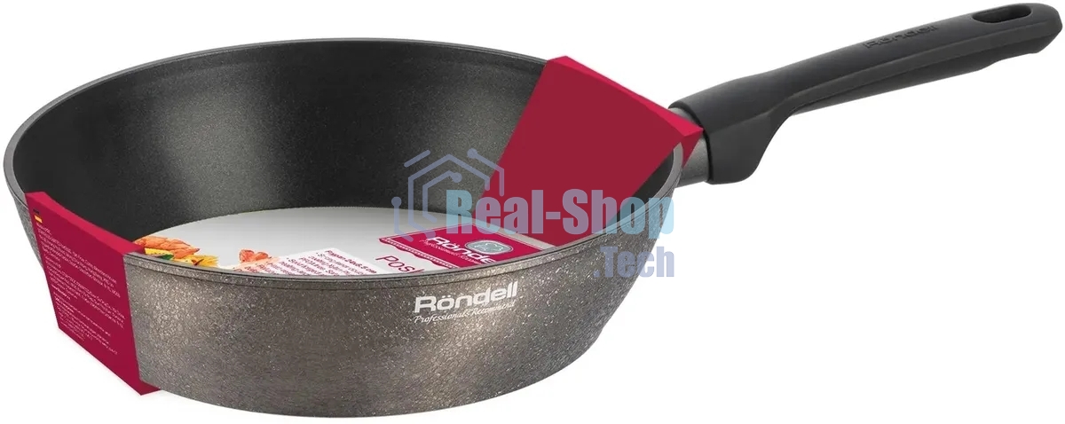 Сковорода Rondell Posh RDA-1475, 24 см, без крышки, серый