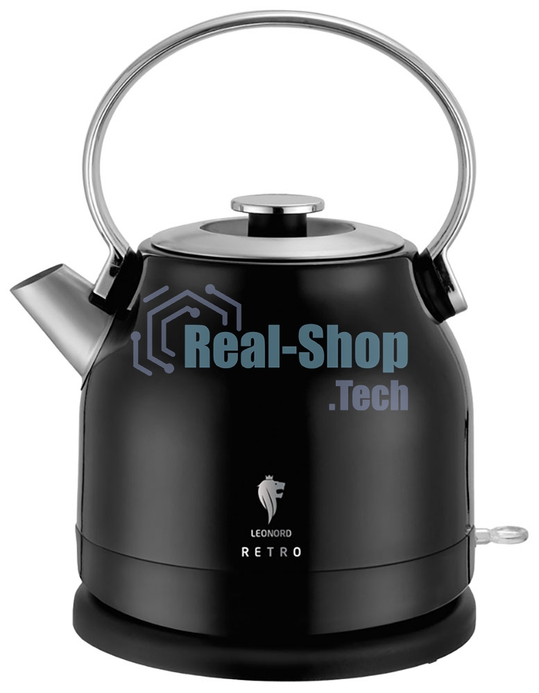 Чайник электрический LEONORD LE-1904 1,5 л, 2200 Вт, нержавейка, RETRO черный
