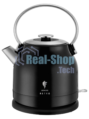 Чайник электрический LEONORD LE-1904 1,5 л, 2200 Вт, нержавейка, RETRO черный