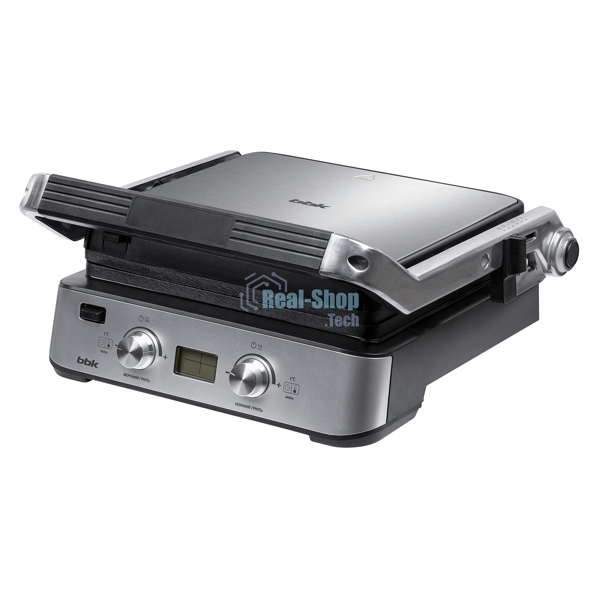 Гриль электрический BBK BEG2004 2000 Вт, черный/металлик