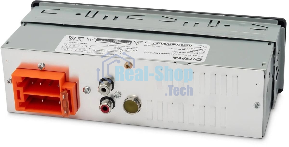 Автомагнитола Digma MCP-225B, 1 DIN, Bluetooth, USB Type-A, AUX