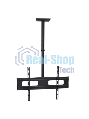 Потолочное крепление Wize Pro CU6560A для дисплеев 37 75, Max VESA 600x400, наклон -3°/+10°, поворот 360°, длина штанги 91-150 см, до 50 кг, черный