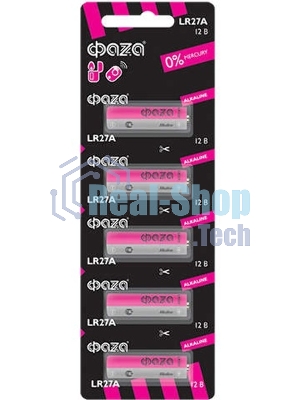 Элемент питания алкалиновый LR27A 12В для пультов сигнализаций Alkaline BL-5 (уп.5шт) ФАZА 5003279