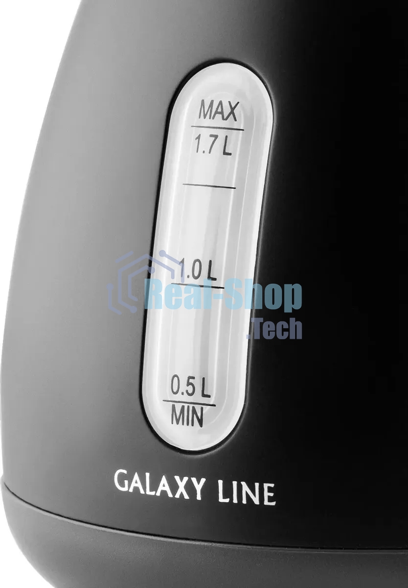 Чайник электрический Galaxy Line GL 0343, черный нефрит, металл, 2200 Вт, 1,7 л