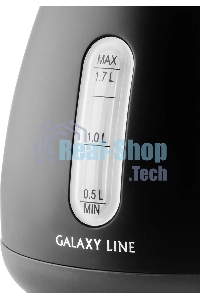 Чайник электрический Galaxy Line GL 0343, черный нефрит, металл, 2200 Вт, 1,7 л