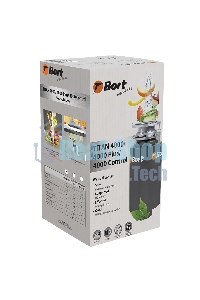 Измельчитель пищевых отходов Bort TITAN 4000 390 Вт; 4,2 кг/мин; 2800 об/мин; 1200 мл; Металл ; набор аксессуаров 4 шт [91275769] 91275769