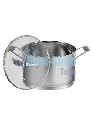 Кастрюля Maunfeld Madison MF50MS01CR из нержавеющей стали со стеклянной крышкой, 22см, 4,7л.