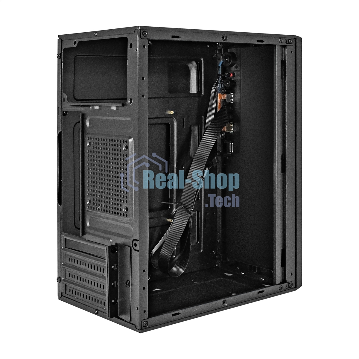 Компьютерный корпус Minitower ExeGate BAA-308U2-AAA350 (mATX, БП AAA350 с вент. 8см, 1хUSB+2хUSB 3.0, HD Audio, черный)