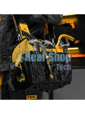 Переноска для инструмента Denzel 260х240х300 мм, 22 кармана, наплечный ремень