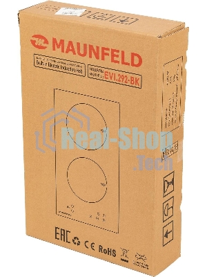 Индукционная варочная панель Maunfeld EVI.292-BK, конфорок: 2 шт., стеклокерамика, независимая, черный