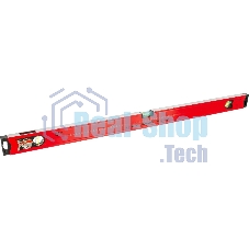 Уровень алюминиевый Matrix магнитный, 1000 мм, фрезерованный, 3 глазка, усиленный