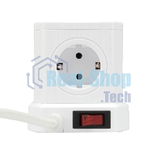 Сетевой фильтр Cablexpert Tower TWR-5-U4-W-2, 5 р, 10А, 4хUSB, 3.1А, 2 м, ур.защиты 4+, белый, коробка