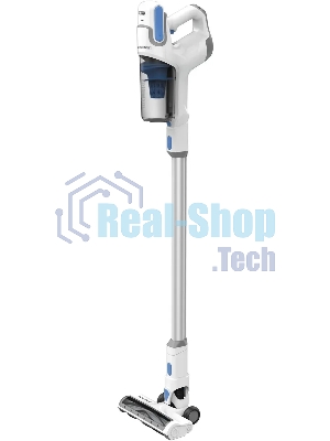 Пылесос вертикальный Coolfort CF-3006 белый/голубой, питание от аккумулятора, 130 вт, уборка сухая, пылесборник 0.5 л, работа от АКБ max 30 мин.