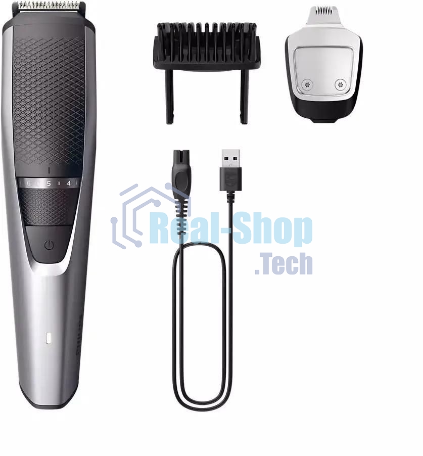 Триммер Philips Series 3000 BT3239/15, 5Вт, серебристый/серый