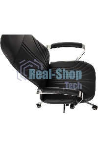 Кресло руководителя Бюрократ CH-610SL-Lux черный. эко.кожа. крестов. металл хром