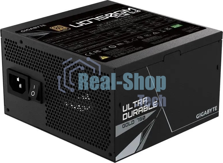 Блок питания Gigabyte ATX 750W GP-UD750GM PG5 80 PLUS gold (20+4pin) APFC 120мм fan 8xSATA Cab Manag RTL
