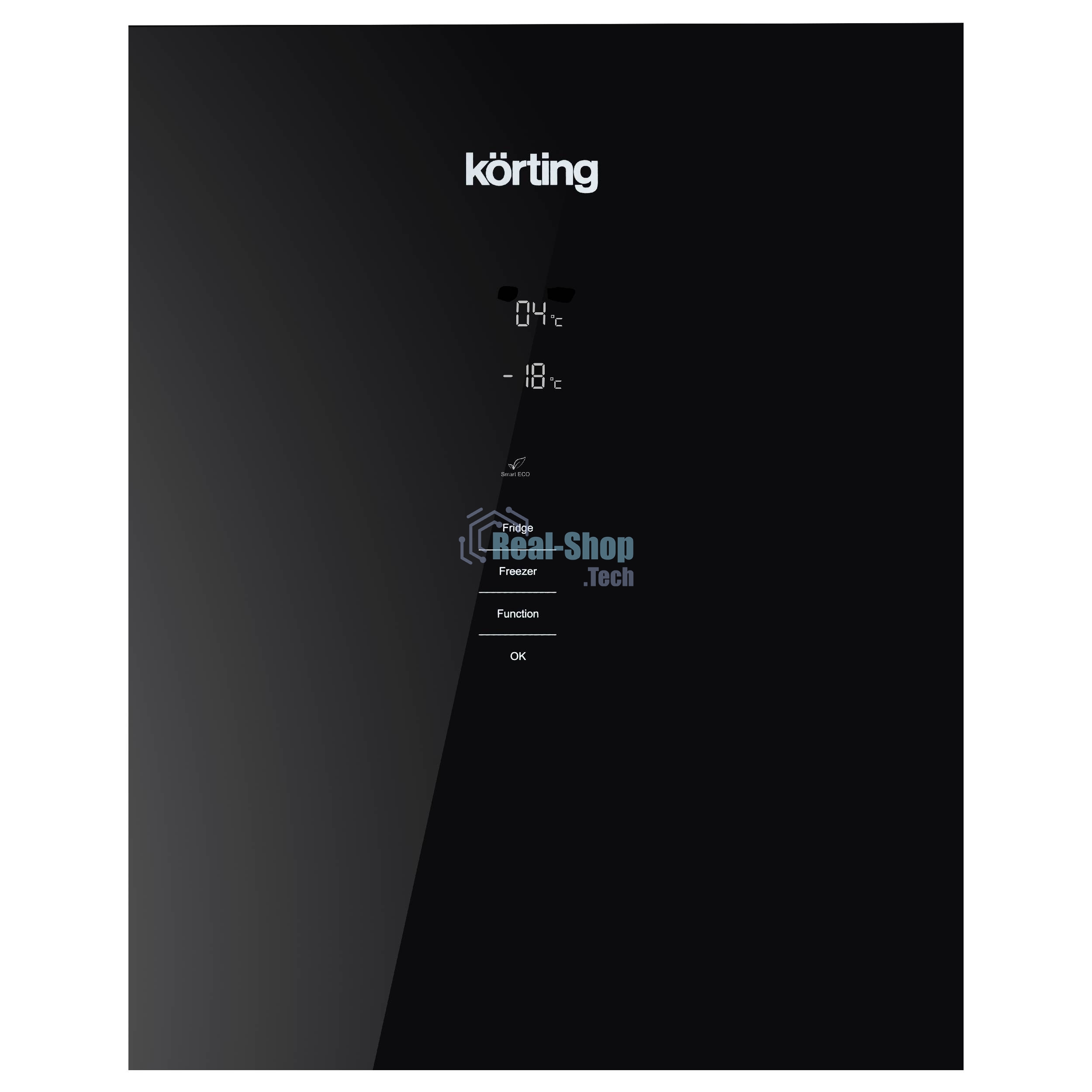 Холодильник Korting KNFC 61869 GN черный двухкамерный 223/94л морозилка снизу, No Frost