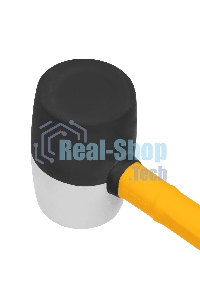 Киянка резиновая Denzel 450 г, черно-белая, фибергласовая рукоятка c TPR покрытием