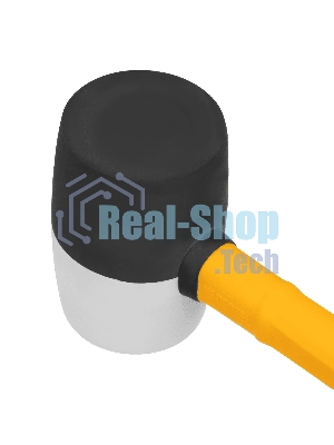 Киянка резиновая Denzel 450 г, черно-белая, фибергласовая рукоятка c TPR покрытием