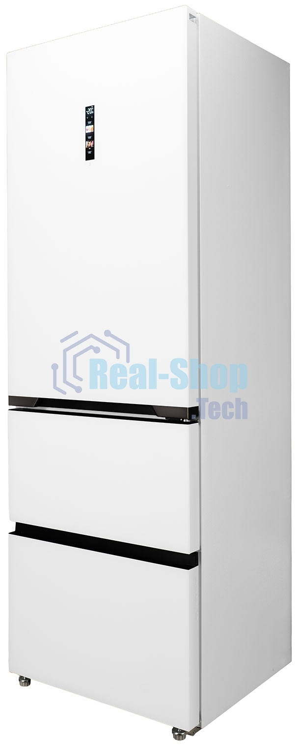 Холодильник DeLonghi DMFS 19PINF BB MATTEO белый трехкамерный 279/166л морозилка снизу, No Frost