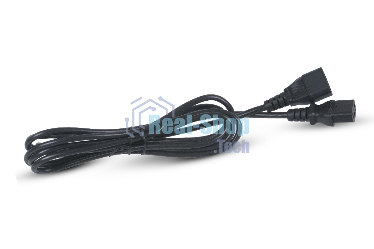 Кабель питания монитор-компьютер Cabeus PC-189-VDE-3M IEC 320 C13, вилка IEC 60320 С14, 3 м, количество проводов и сечении 3x0,75 мм2, черный