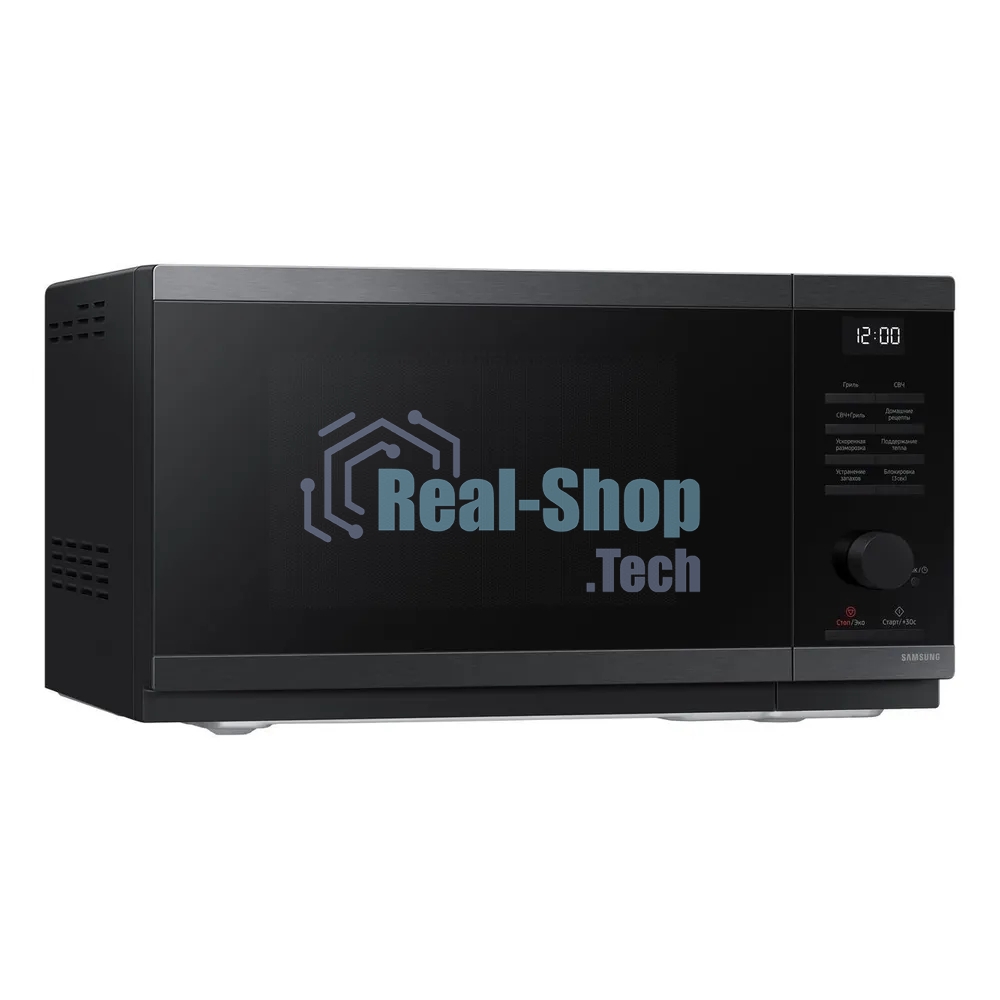 Микроволновая печь Samsung с грилем, MW4000D, 23 л, черная нержавеющая сталь