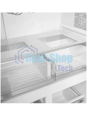Холодильник LEX LCD450GbGID синий трехкамерный 288/129л морозилка снизу, No Frost, Side-by-Side