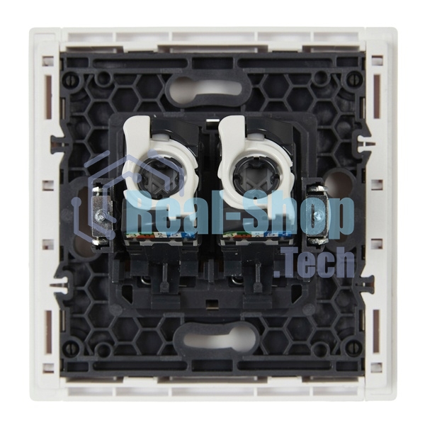 Розетка компьютерная 2-ая RJ45 кат.5E IEK FORTE&PIANO FP233 белый