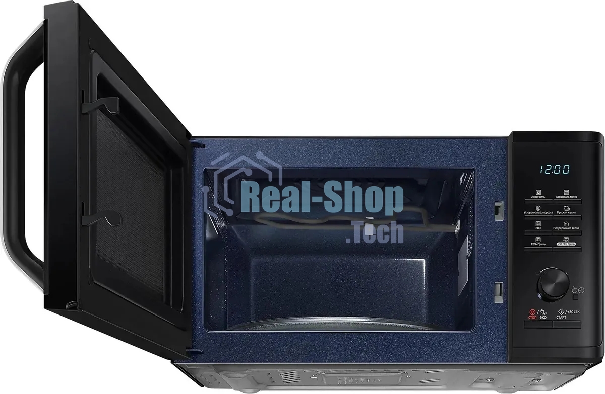 Микроволновая печь Samsung MG23K3575AK черный, 23 л, 800 Вт, переключатели - поворотный механизм/кнопки