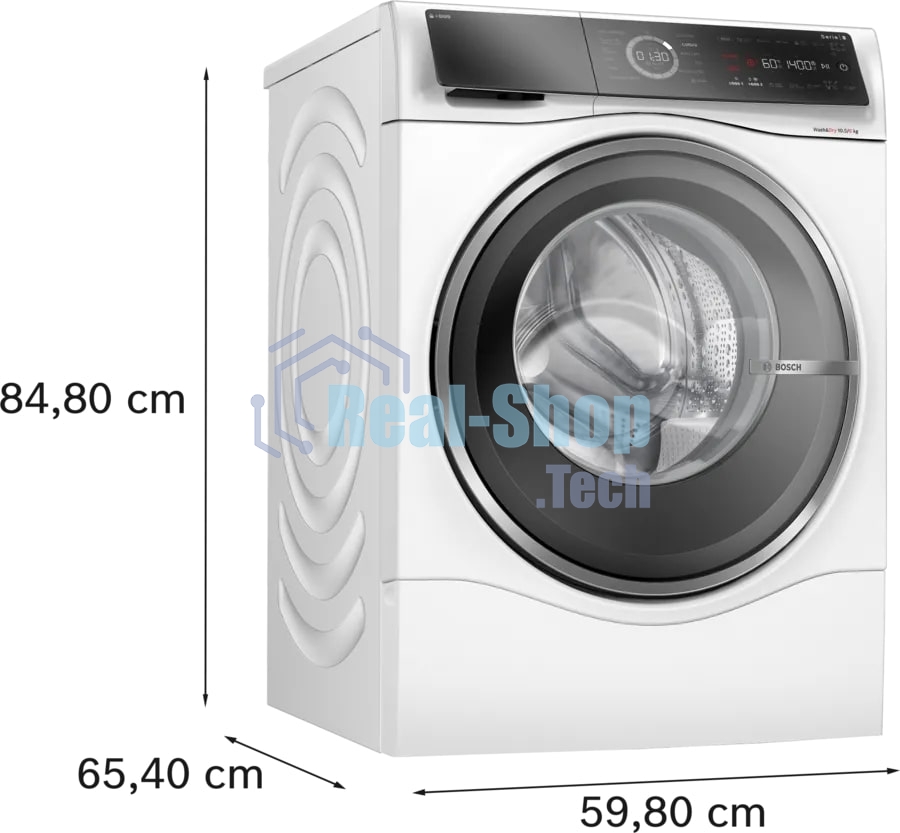 Стирально-сушильная машина Bosch WNC254A0ME белый, загр.фронтальная, макс.: 10,5 кг, 1400 об/мин, класс: D