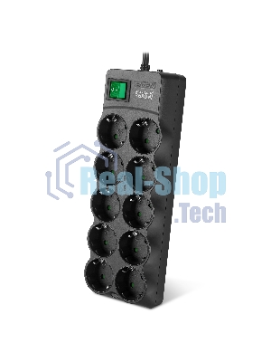 Сетевой фильтр SVEN SF-10E-16 3,0 м (10 розеток) черный