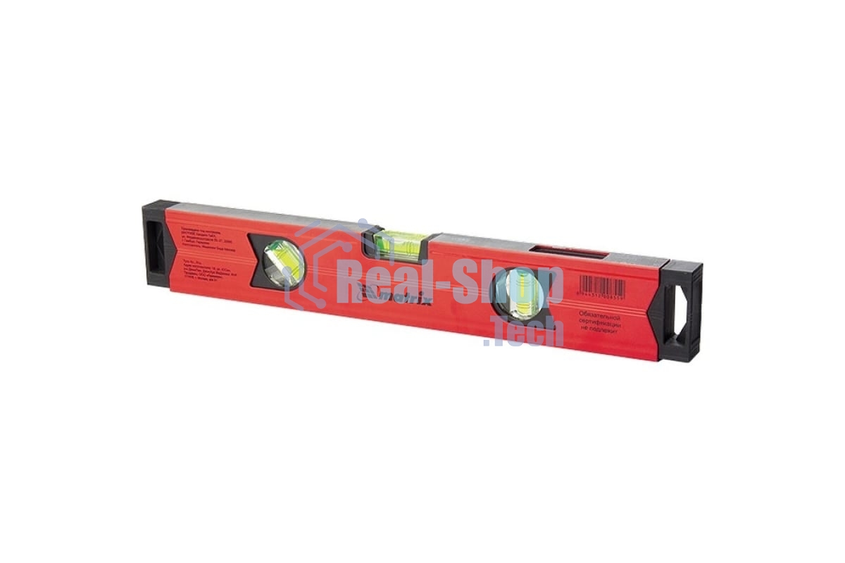 Уровень алюминиевый Matrix магнитный, 1800 мм, фрезерованный, 3 глазка, усиленный