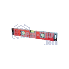 Уровень алюминиевый Matrix магнитный, 1800 мм, фрезерованный, 3 глазка, усиленный