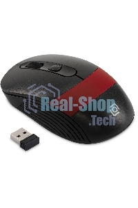 Мышь беспроводная Oklick 310MW черный/красный, 3200 dpi, радиоканал, USB, кнопки - 4