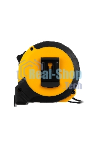 Рулетка Denzel 8м х 25мм, двухкомп. корпус, кнопка-пауза