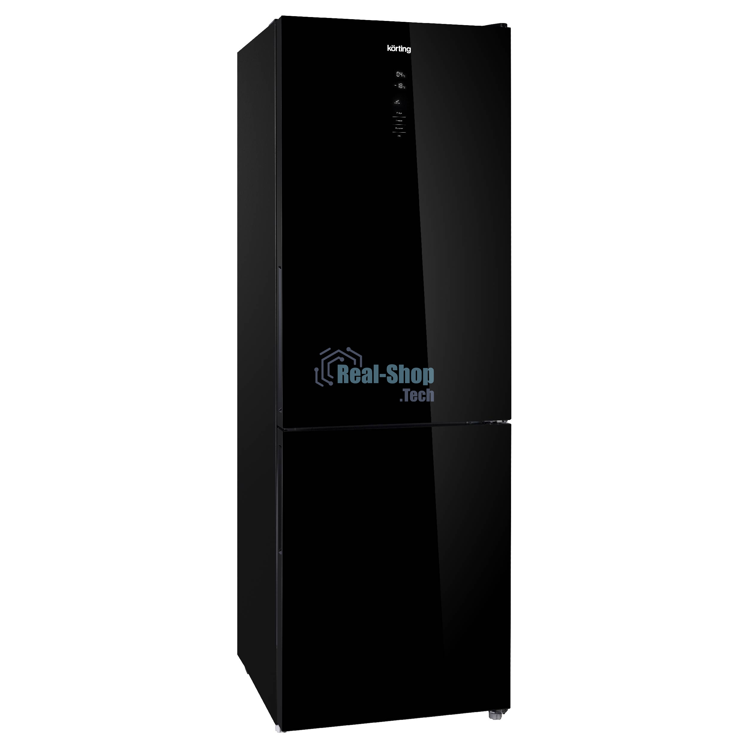 Холодильник Korting KNFC 61869 GN черный двухкамерный 223/94л морозилка снизу, No Frost