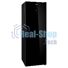 Холодильник Korting KNFC 61869 GN черный двухкамерный 223/94л морозилка снизу, No Frost