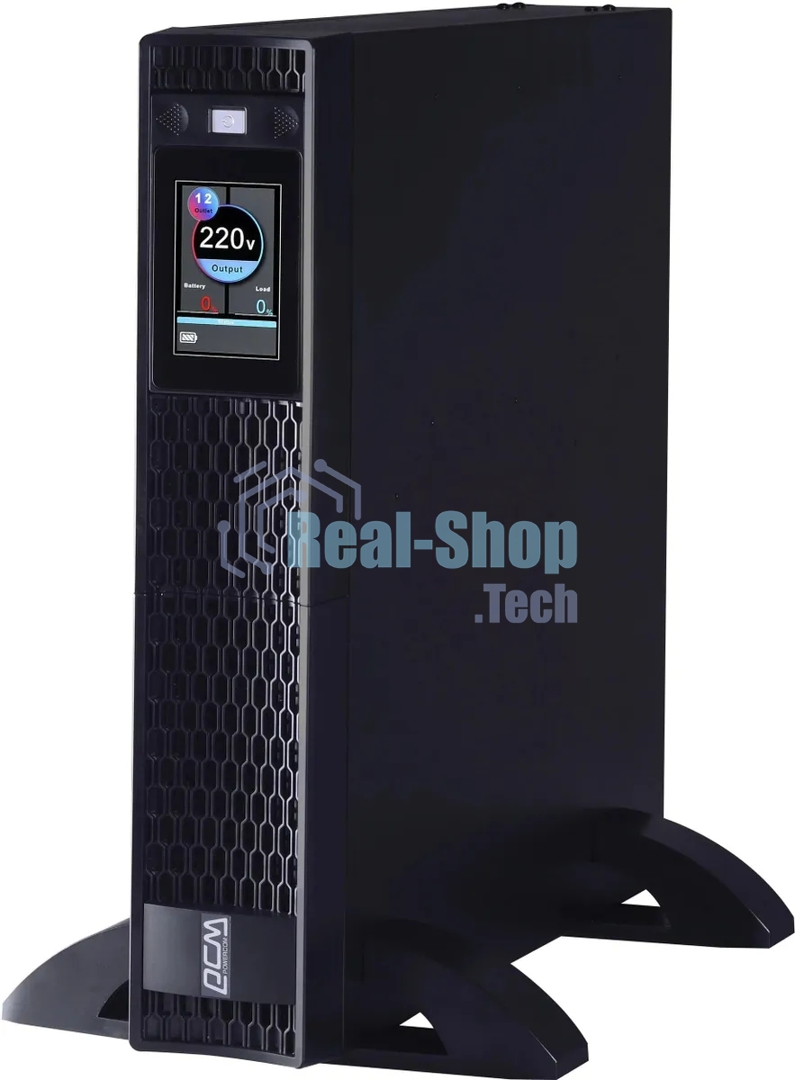 Источник бесперебойного питания Powercom Next, On-Line, 1500VA/1500W, Rack/Tower, 8*IEC320-C13, LCD, Serial+USB, SmartSlot, подкл. доп. Бат.