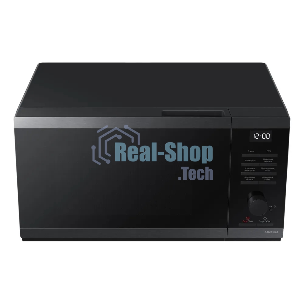 Микроволновая печь Samsung с грилем, MW4000D, 23 л, черная нержавеющая сталь