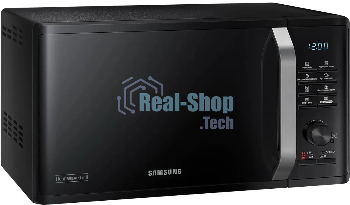 Микроволновая печь Samsung MG23K3575AK черный, 23 л, 800 Вт, переключатели - поворотный механизм/кнопки
