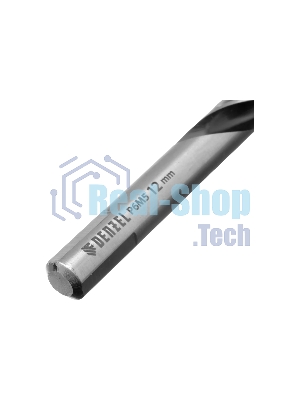 Сверло спиральное по металлу Denzel 12 x 151мм, Р6М5, Golden Tip, многогранная заточка