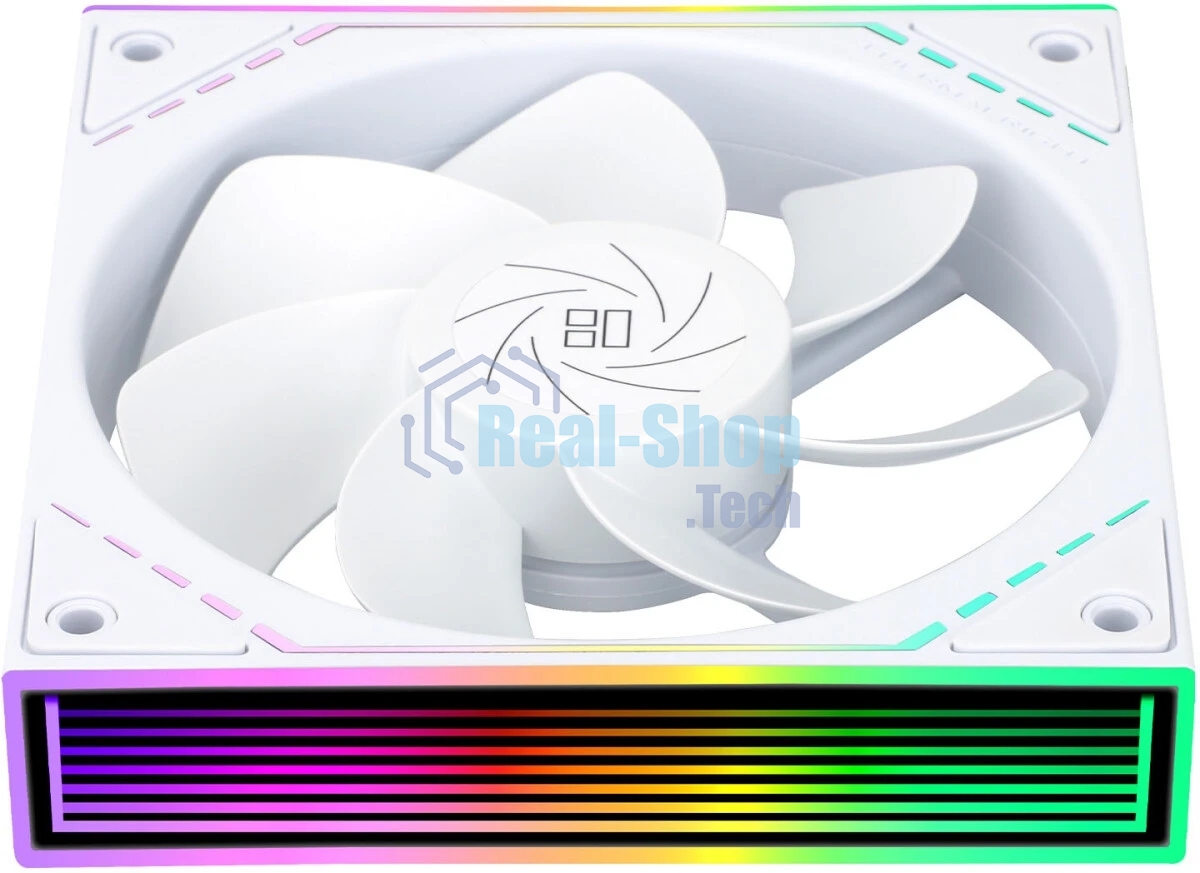 Кулер для корпуса Thermalright TL-M12RW Reverse (124x120x25mm, 4-pin PWM, ARGB, 42.6CFM, 23.2dBA, 1500RPM, White)