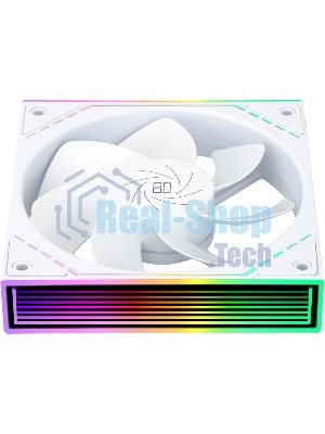 Кулер для корпуса Thermalright TL-M12RW Reverse (124x120x25mm, 4-pin PWM, ARGB, 42.6CFM, 23.2dBA, 1500RPM, White)