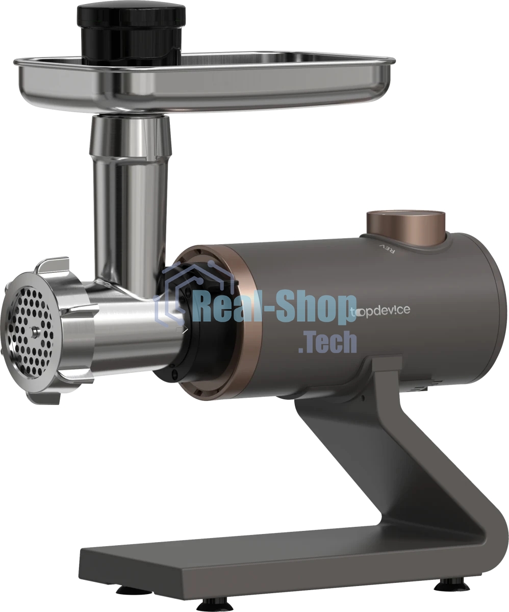 Мясорубка электрическая Topdevice TDMG100 капучиновый, 2000 Вт, 3 кг/мин, реверс, насадки - 7