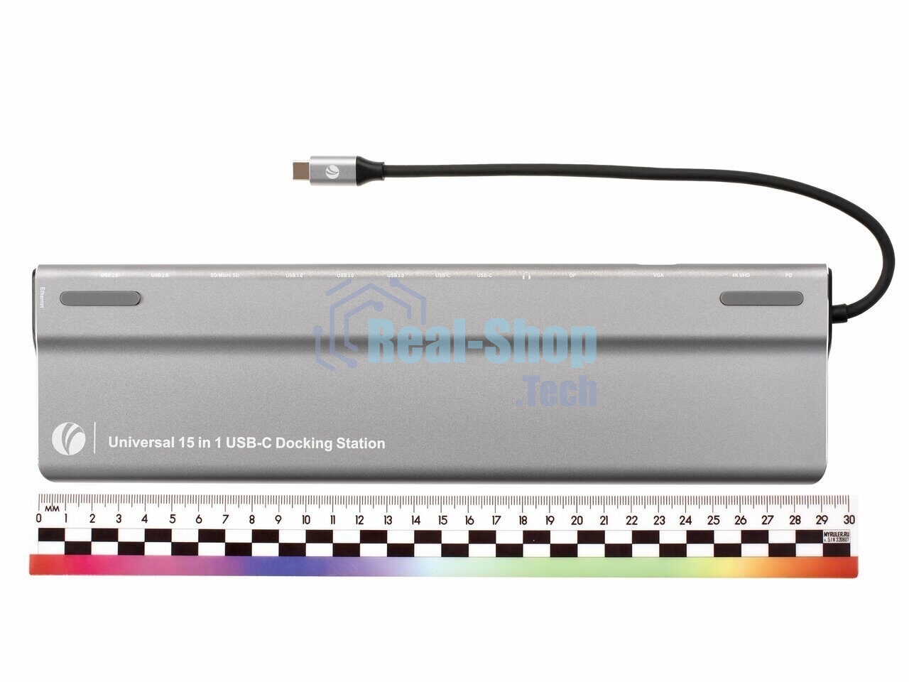 Адаптер VCOM TypeC -->3*USB3.0+2*USB2.0+VGA+RJ45+SD+TF+AUD+HDMI+DP+2*USB3.1 Data+PD