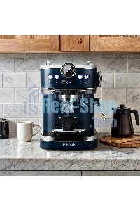 Кофеварка рожковая Kitfort КТ-7429 синий/нержавеющая сталь, исп. кофе - молотый, 1,5 л, 1360 Вт, 20 бар