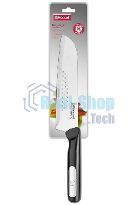 Нож кухонный Rondell Bayoneta RD-1571 стальной сантоку лезв. 180 мм прямая заточка черный блистер