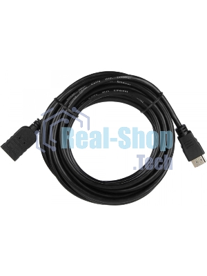 Кабель-удлинитель для HDMI ACD-DHHF1-50B HDMI 1.4, Golden Plated,19m/19f, HDMI extension, черный, 5м (74229)